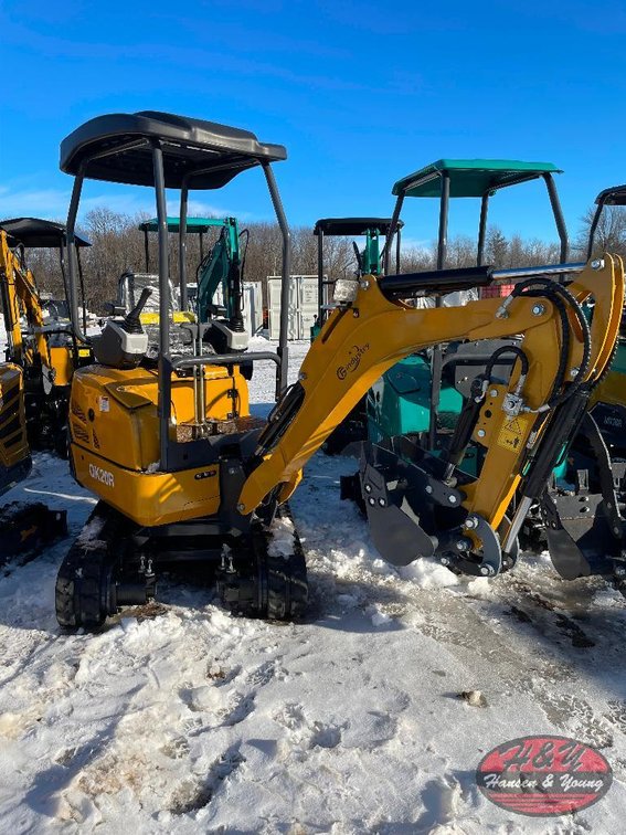 Mini QK20R Excavator - Yellow/Orange