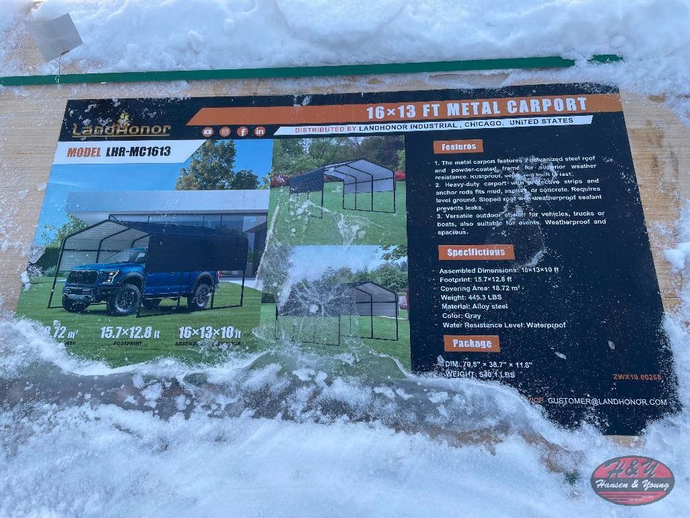 16'x13' Metal Carport