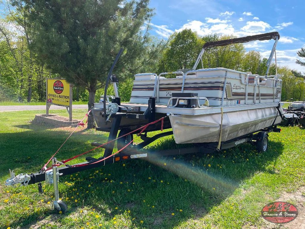 1991 Ercoa Ensign DILX Pontoon w/ '22 Yacht Club Trailer