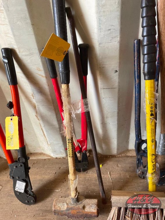 Sludge Hammer, Bolt Cutters & Large Pry Bar