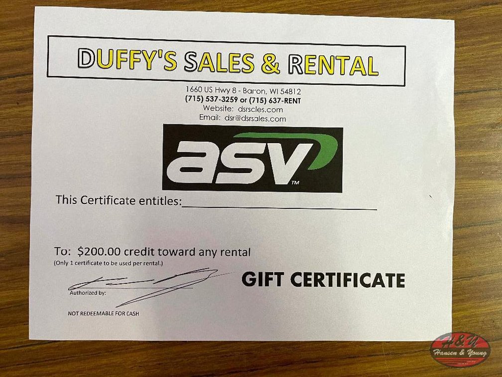 Duffy's Sales & Rental $200 Credit Toward Any Rental