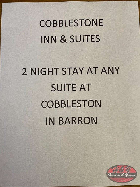 Cobblestone Inn & Suites - 2 Night Stay @ Any Suite in Barron