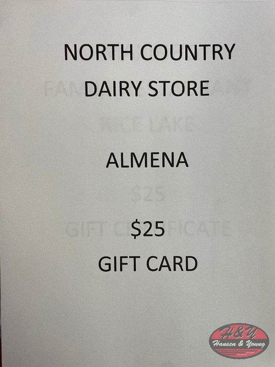 North Country Dairy Store - Barron, WI - $25 Gift Certificate