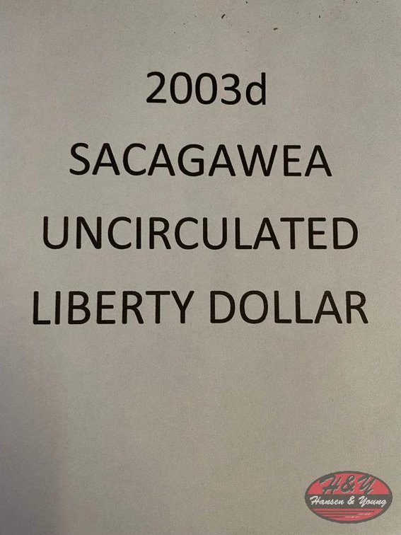 2003D Sacagawea Uncirculated Liberty Dollar
