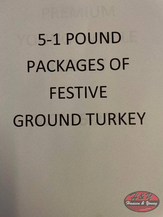 (5) 1lb Packages of Festive Ground Turkey