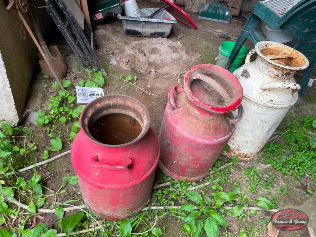 (3) Vintage Milk Cans