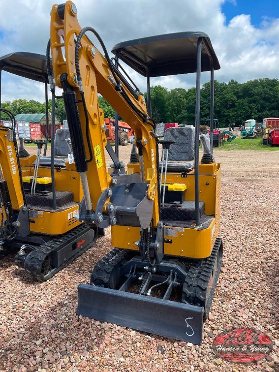 Mini ATS-RT15R Excavator - Orange/Yellow