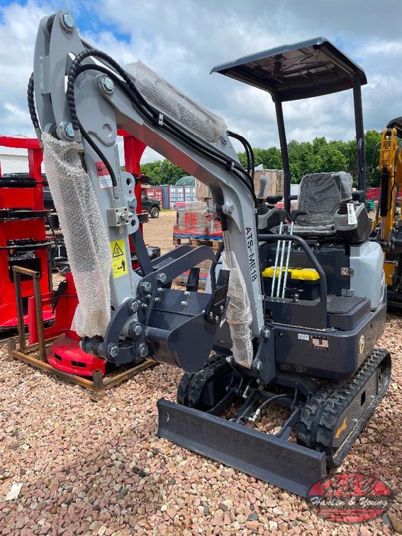 Mini ATS-ME18 Excavator - Gray