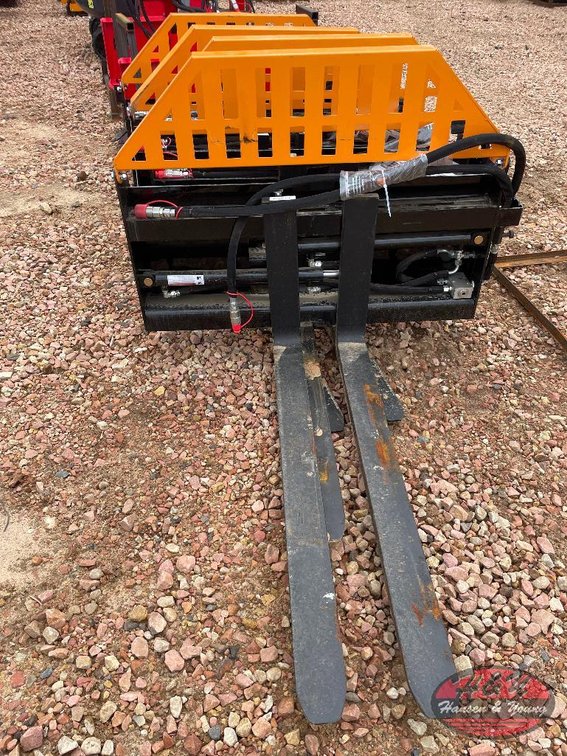 Hydraulic Pallet Forks - Orange/Black