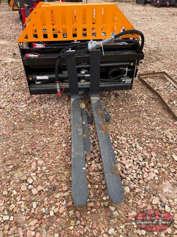 Hydraulic Pallet Forks - Orange/Black