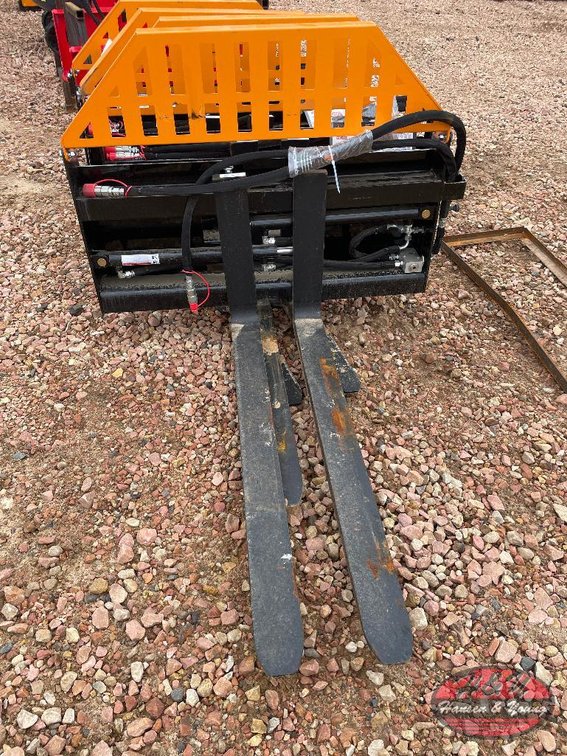 Hydraulic Pallet Forks - Orange/Black