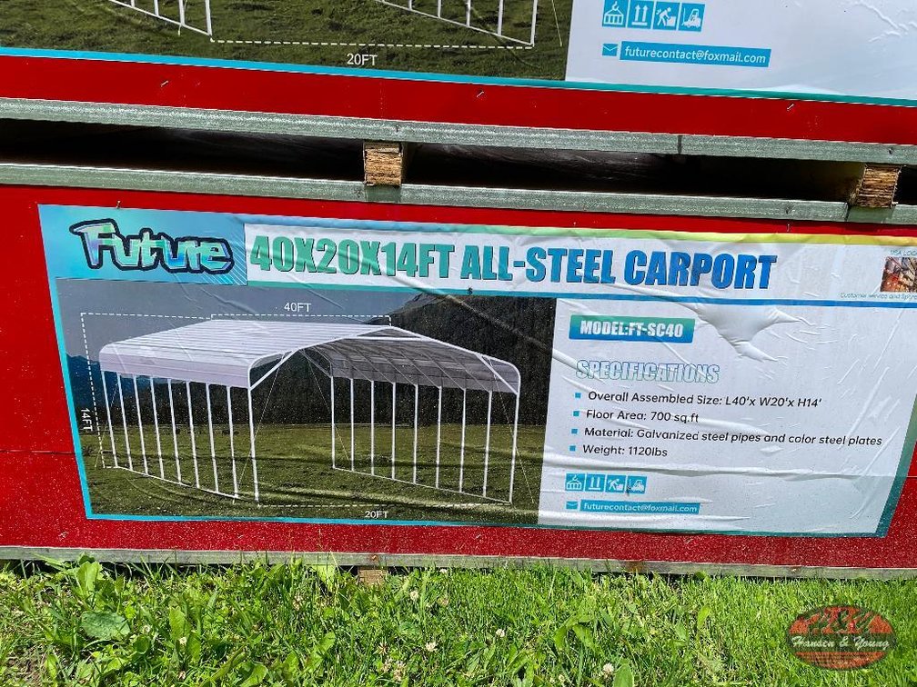 40'x20'x14' All Steel Carport