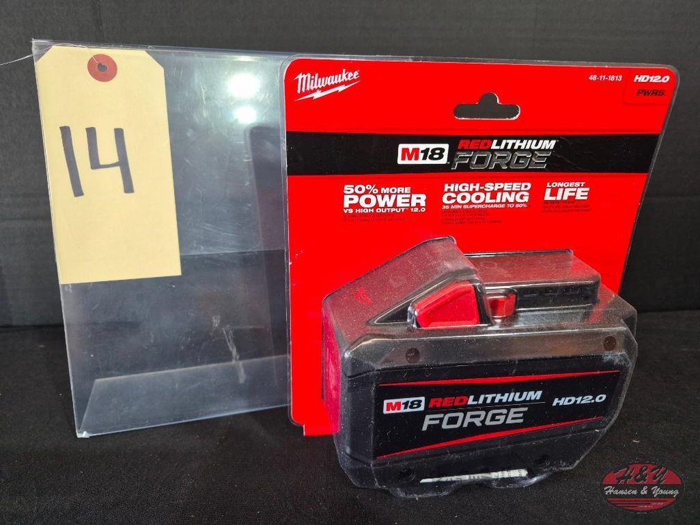 Brand New Milwaukee M18 Red Lithium Forge HD12.0 A.h Battery Model # 48-11-1813