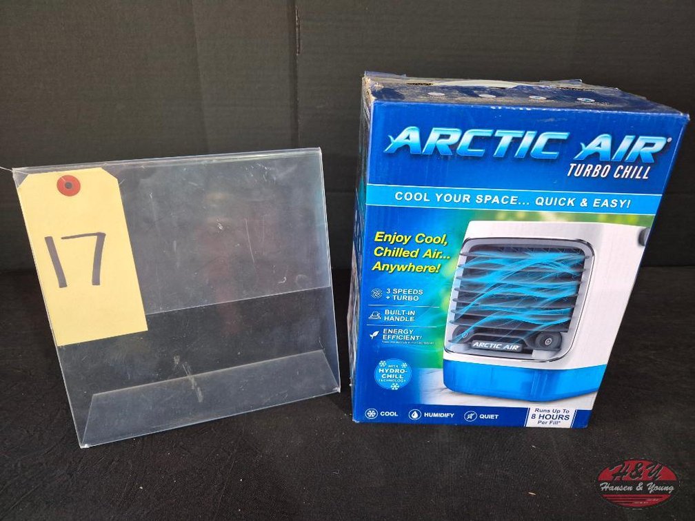 New Artic Air Turbo Chill Desktop Evaporative Space Cooler with LED Nightlight Model # AATC-PD27