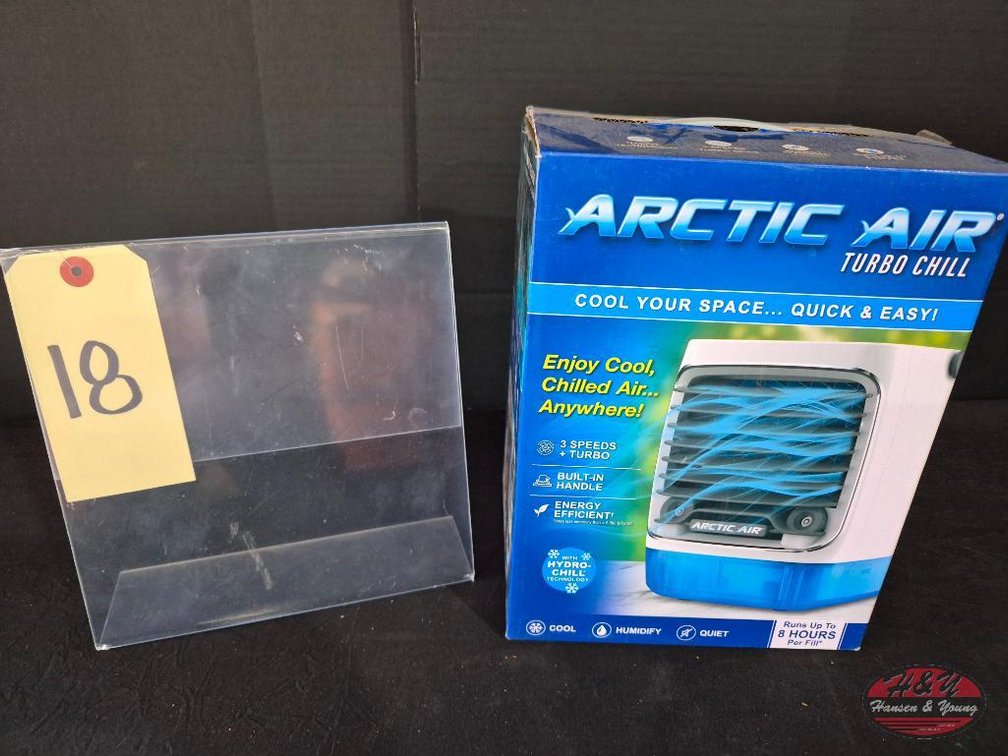New Artic Air Turbo Chill Desktop Evaporative Space Cooler with LED Nightlight Model # AATC-PD27