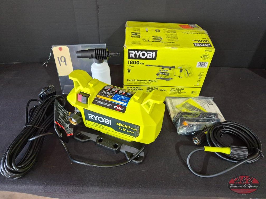 New Open Box RYOBI 1800 PSI 1.2 GPM Cold Water Corded Electric Pressure Washer Model # RY141803