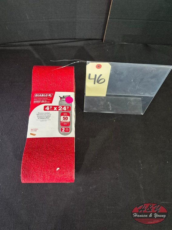 New 2pk DIABLO 4 in. x 24 in. 50-Grit Sanding Belts x 5pks Model # DCB424050S02G