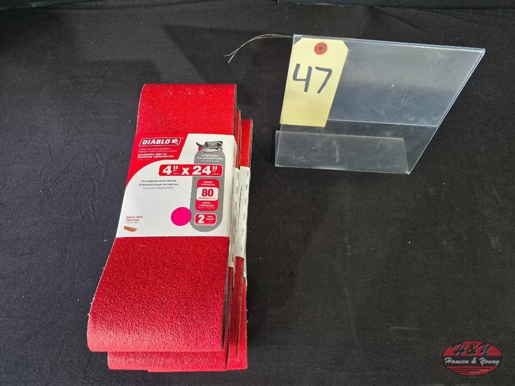 New 2pk DIABLO 4 in. x 24 in. 50-Grit Sanding Belts x 5pks Model # DCB424050S02G
