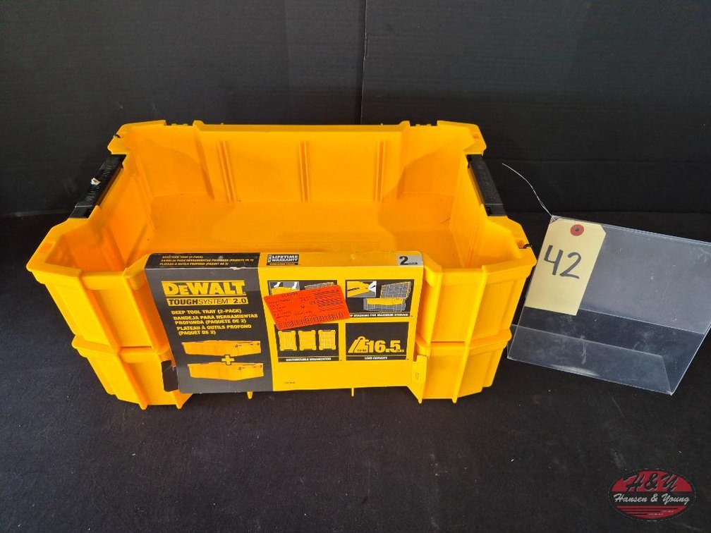New DEWALT TOUGHSYSTEM 2.0 Shallow Tool Tray (2 Pack) x 2 Model # DWST08110W8110