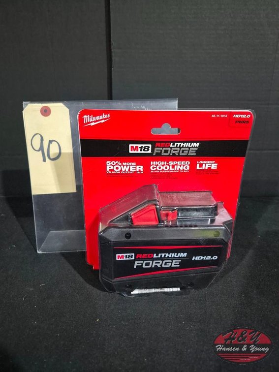 Brand New Milwaukee M18 Red Lithium Forge HD12.0 A.h Battery Model # 48-11-1813