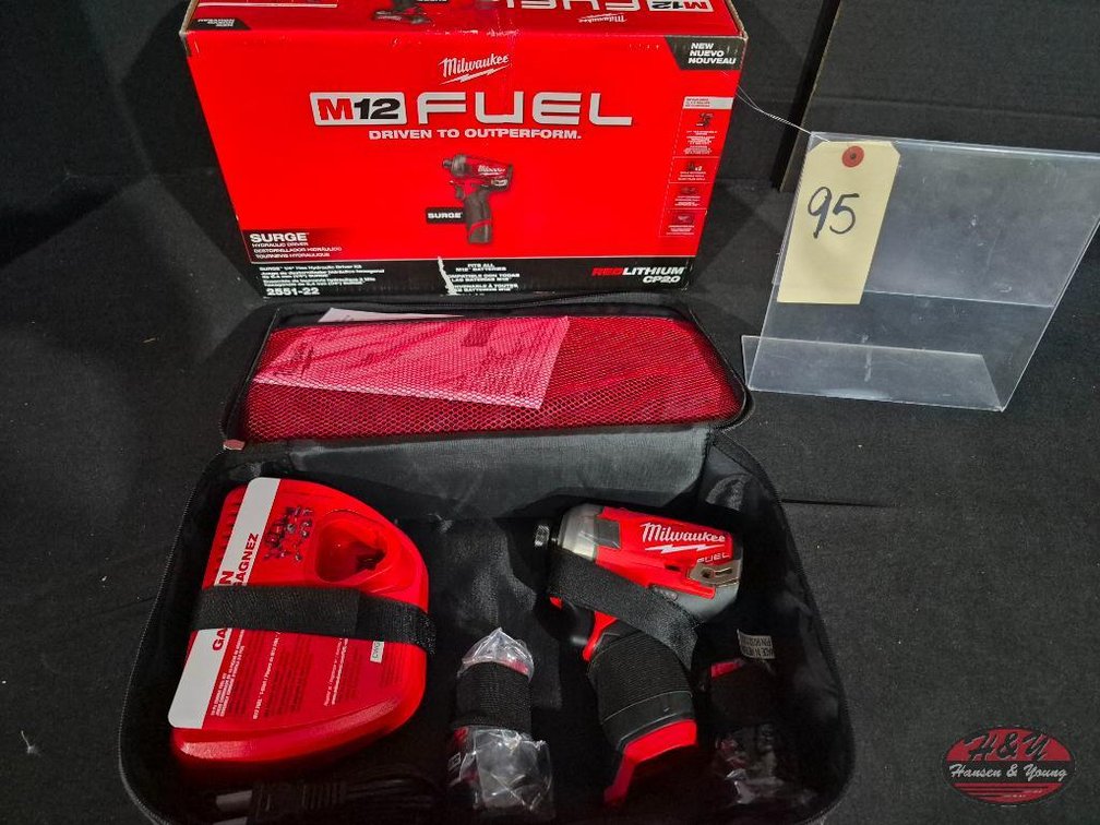 Brand New M12 FUEL SURGE 12V Lithium-Ion Brushless Cordless 1/4 in. Hex Impact Driver Compact Kit w/Two 2.0Ah Batteries, Bag Model # 2551-22