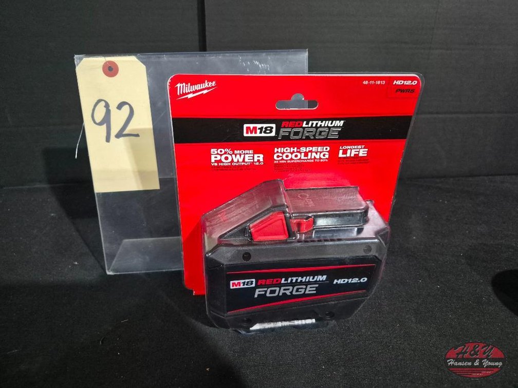 Brand New Milwaukee M18 Red Lithium Forge HD12.0 A.h Battery Model # 48-11-1813