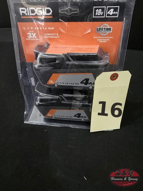 NEW RIDGID 18V 4.0Ah Battery 2-Pack AC87004P