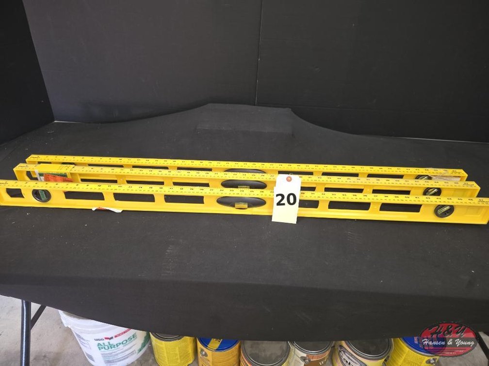 (3) NEW Stanley 48 in. I-Beam Levels