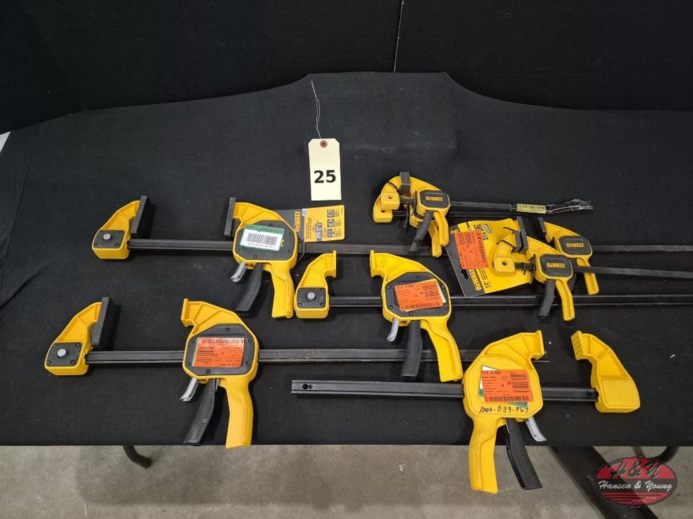 (8) DeWalt Trigger Bar Clamps 24 & 12 in.