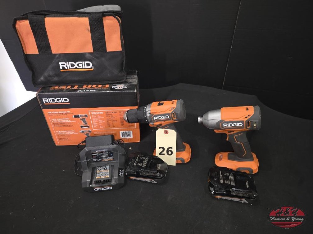 NEW RIDGID 18V Drill & Impact Combo Kit R92721