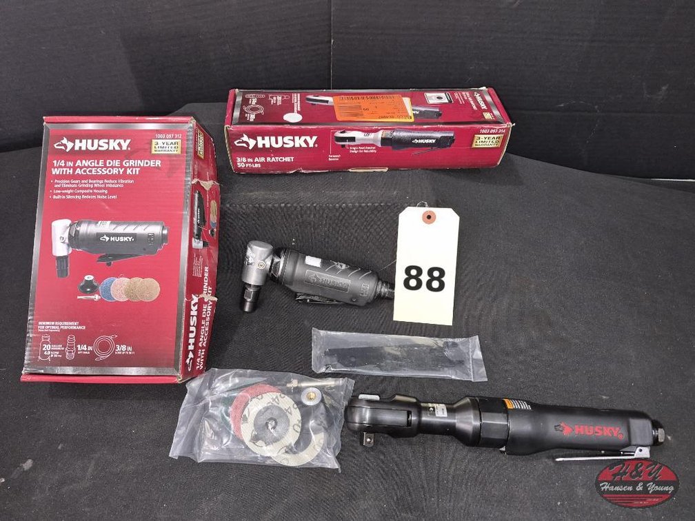 Husky NEW Air Ratchet & USED Die Grinder