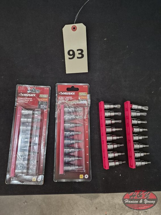(4) NEW Husky Tamperproof Torx Socket Sets