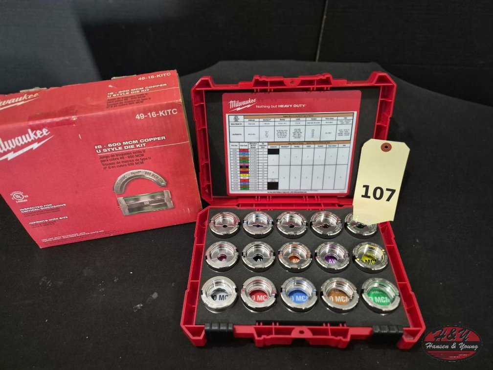 NEW Milwaukee FORCE LOGIC Copper U-Die Kit 49-16-KITC