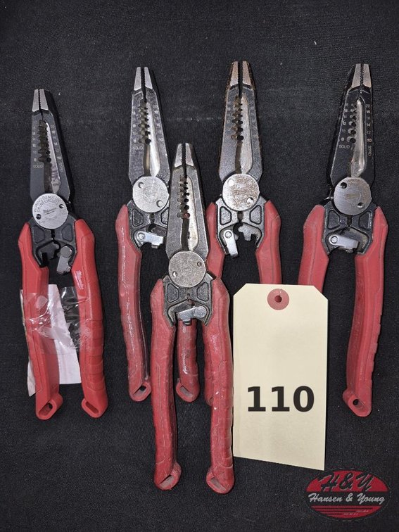 (5) USED Milwaukee 7-in-1 Wire Stripper Pliers