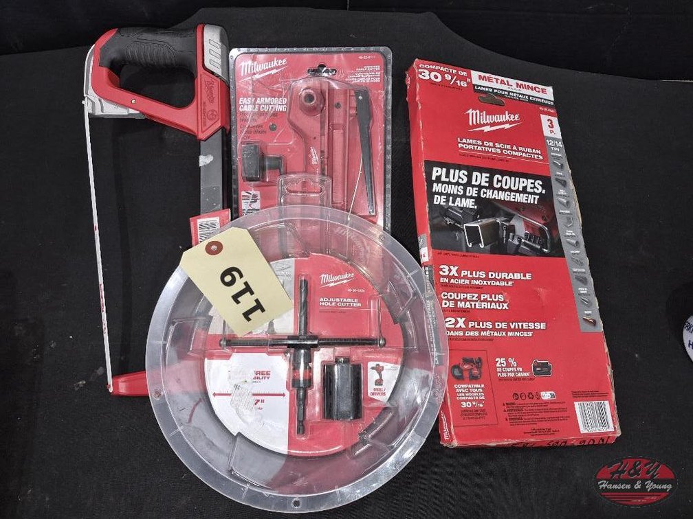 NEW Milwaukee Cable Cutter, Hacksaw & Blade Lot