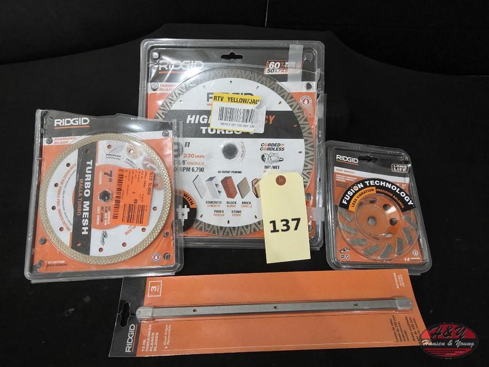NEW RIDGID Planer Knives & Diamond Blade Lot