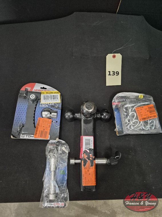 TowSmart Towing Lot: TriBall Mount, Locks, Chains