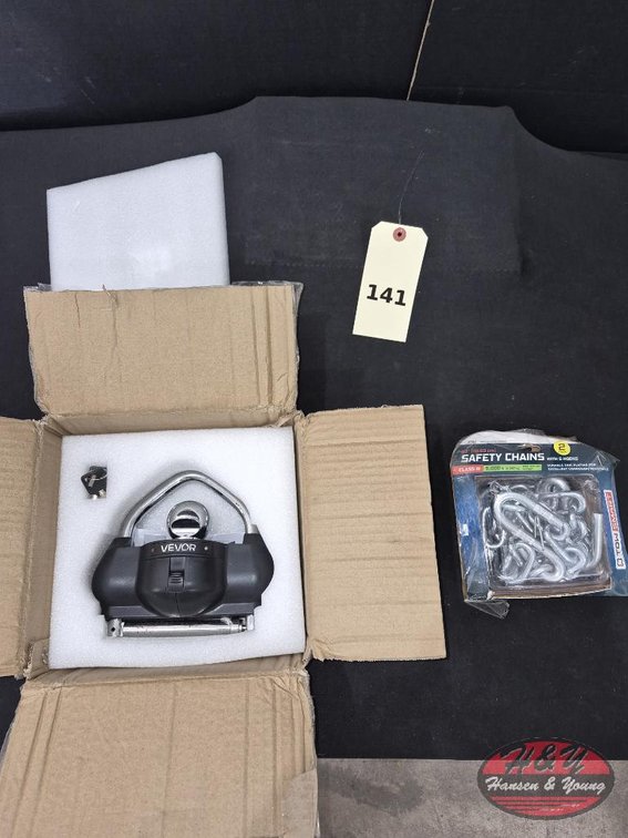 Trailer Coupler Lock + TowSmart Safety Chains