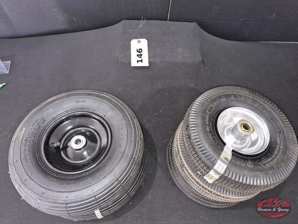 (5) NEW Pneumatic Hand Truck Cart Wheels