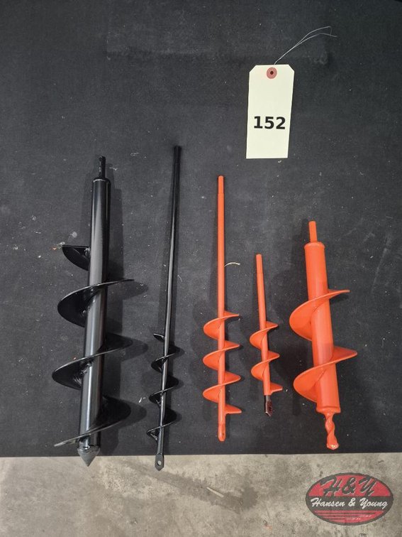 (5) Garden Auger Drill Bit Lot