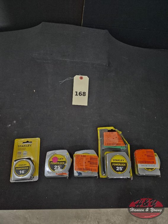 (5) Stanley Tape Measures 16 & 25 ft