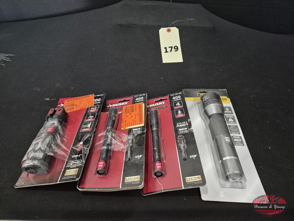 (4) Husky & Defiant LED Flashlight