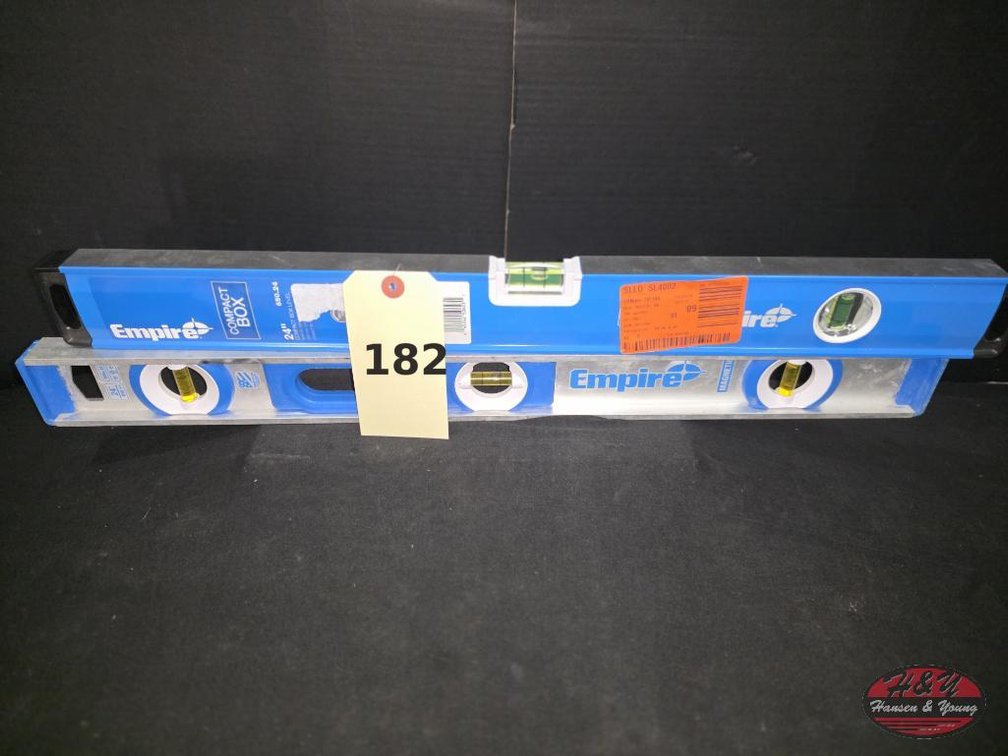 LIKE NEW Empire 24 in. I-Beam & Box Levels