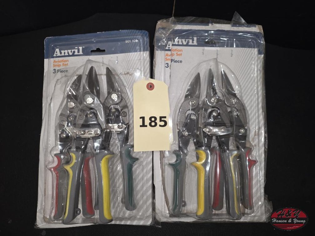 (2) NEW Anvil 3-Piece Aviation Snip Sets