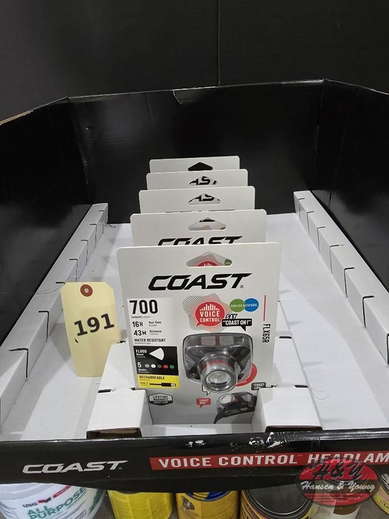 (5) NEW Coast FLX65R Rechargeable LED Headlamps