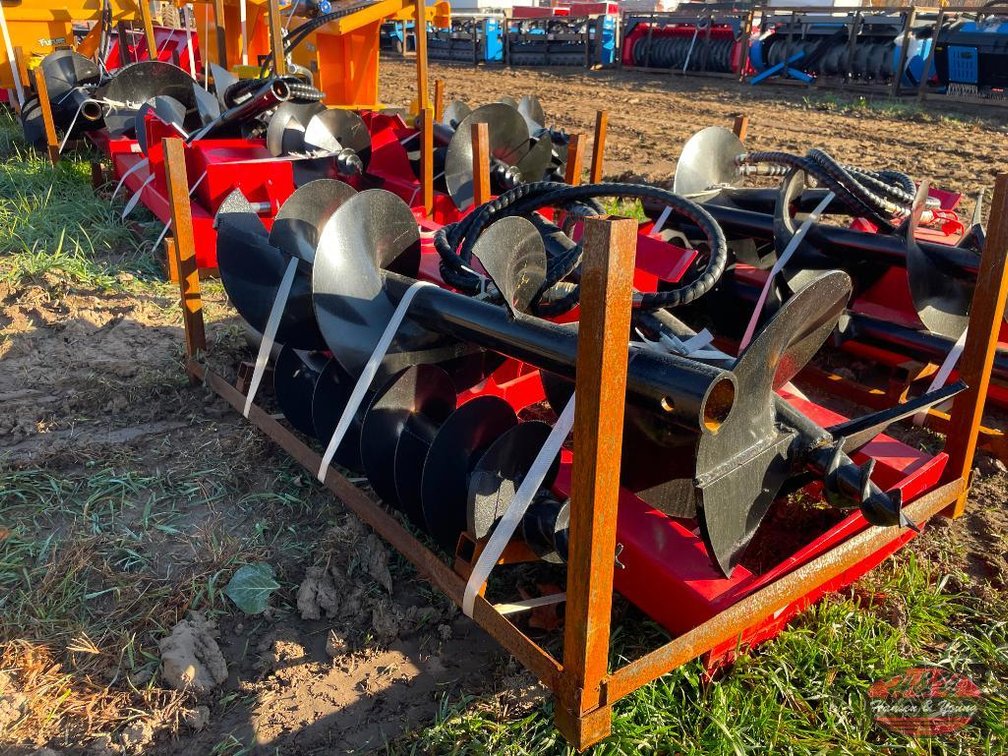 Skidsteer Loader Auger & Extra Rod - 8'' Auger, 12''/16'' Auger Rod