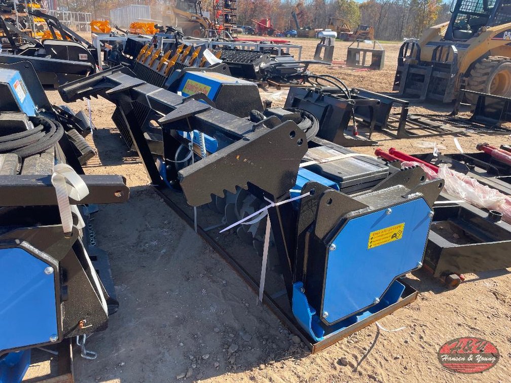 Skidsteer Drum Mulcher - Blue