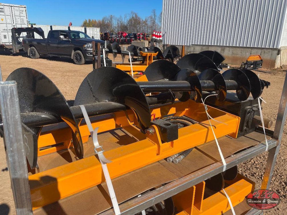 (1) Skidsteer Loader Auger & Extra Rod - 8'' Auger w/ 12''/16'' Auger Rod