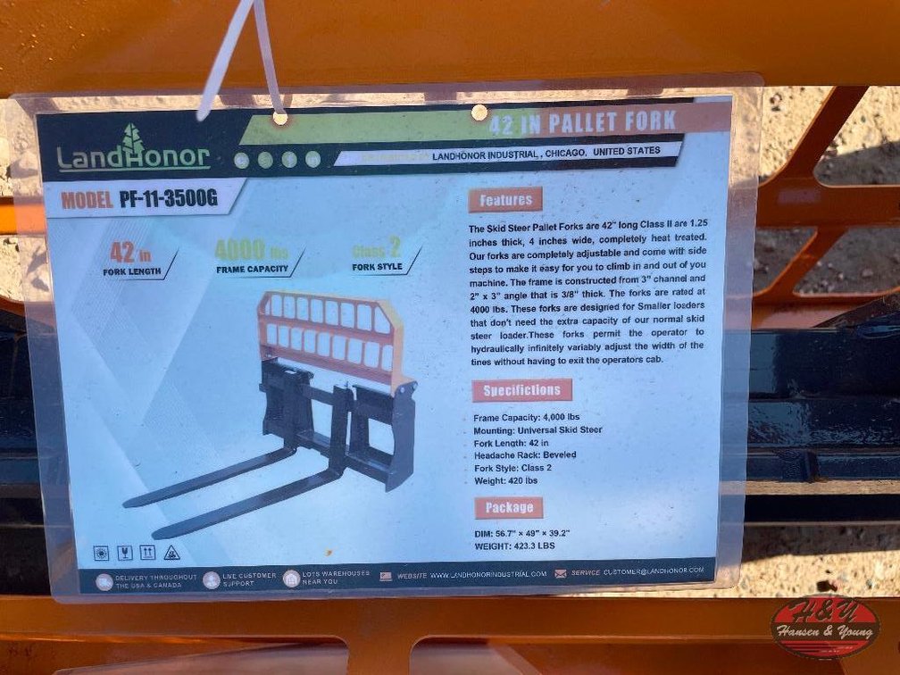 (1) 42'' Pallet Fork - Orange/Black