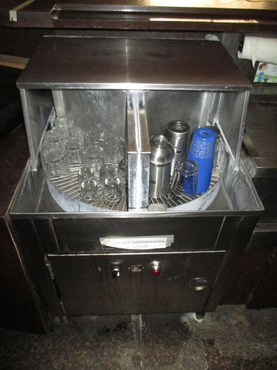 Commercial Stainless Steel Bar Glass Dishwasher - 2'1''x2'1.5''x3'2''